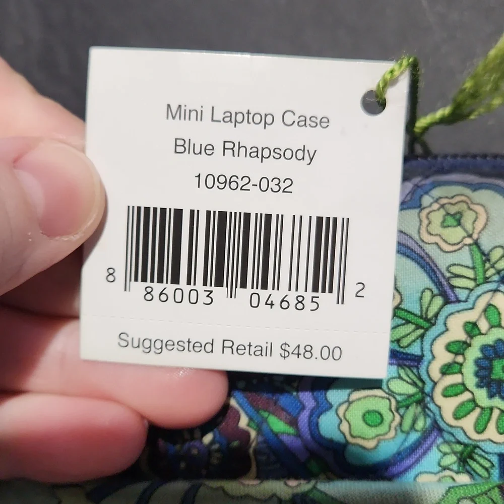 Vera Bradley Blue Rhapsody Mini Laptop/Tablet Case